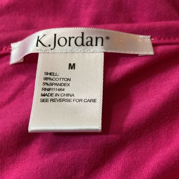 K Jordan Pink Fitted Blouse Women’s Size M - Picture 4 of 6